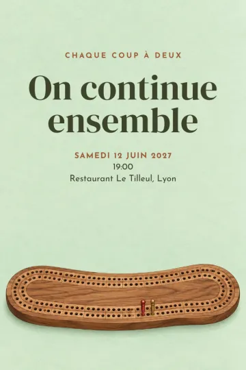 Invitation avec le modèle Avancer ensemble