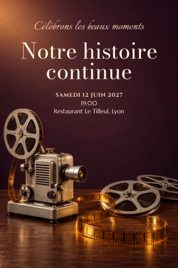 Invitation avec le modèle Des années en images
