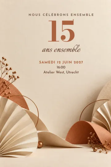Invitation avec le modèle Papier sculptural