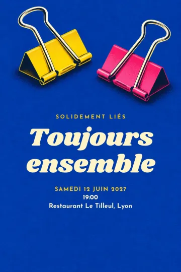 Invitation avec le modèle On reste ensemble