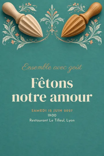 Invitation avec le modèle Ensemble avec goût