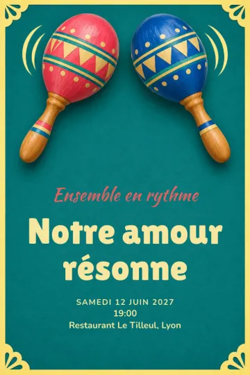 Invitation avec le modèle Ensemble en rythme
