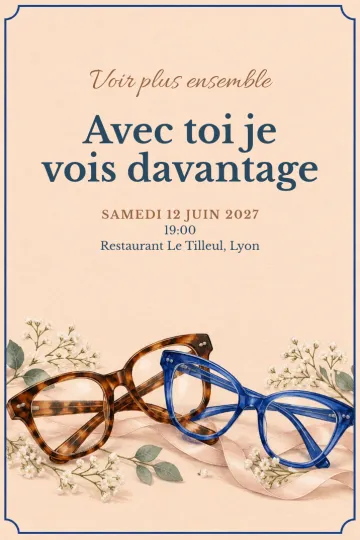 Invitation avec le modèle Voir plus ensemble