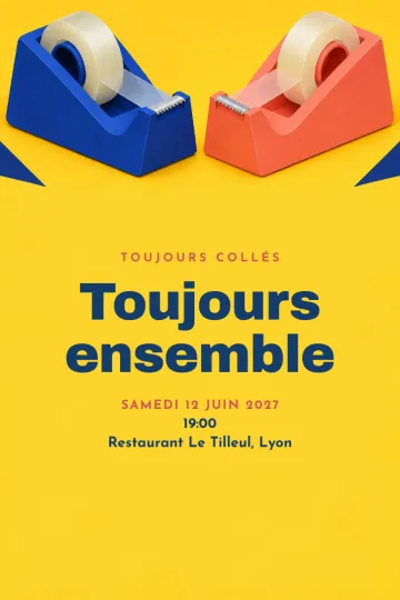 Invitation avec le modèle Unis ensemble