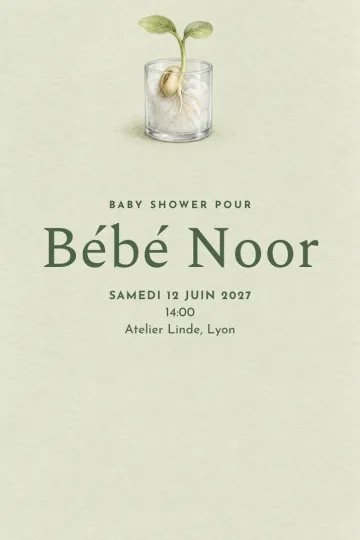 Invitation avec le modèle Un nouveau départ