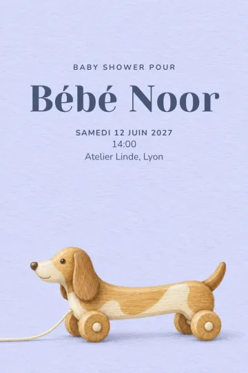 Invitation avec le modèle Petit compagnon