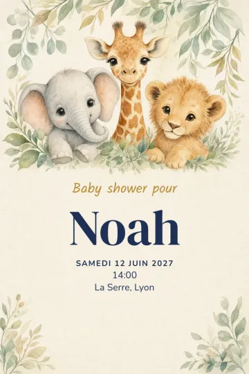 Invitation avec le modèle Safari