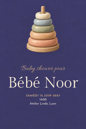 Invitation avec le modèle Pas à pas