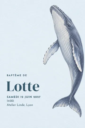 Invitation avec le modèle Un doux courant