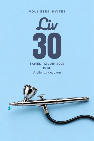 Invitation avec le modèle La couleur dans l’air