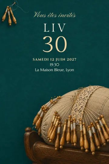 Invitation avec le modèle Atelier dentelle aux fuseaux