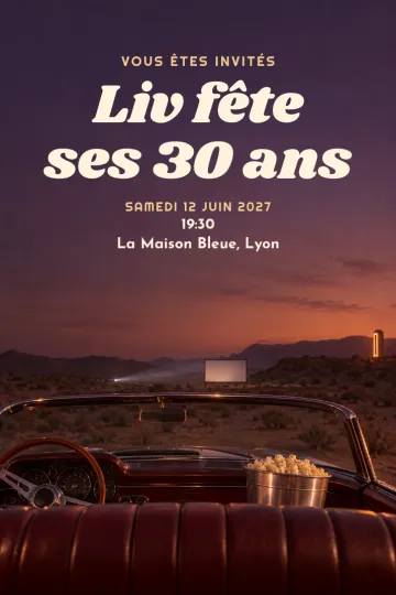Invitation avec le modèle Drive-in du désert