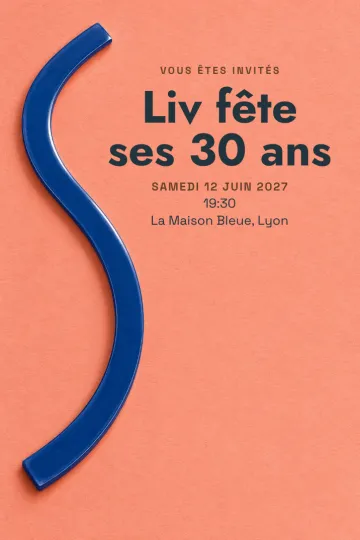 Invitation avec le modèle Une fête aux lignes libres