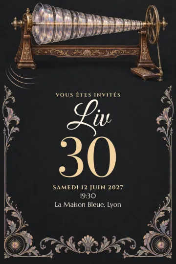 Invitation avec le modèle Musique de verre