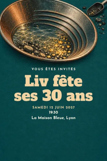 Invitation avec le modèle Un anniversaire en or