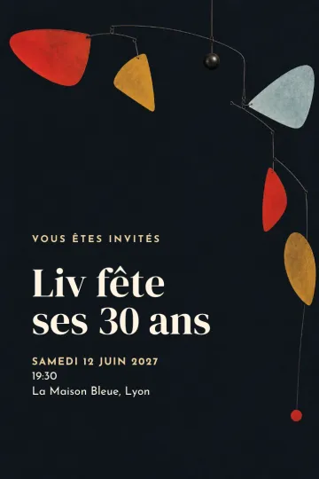 Invitation avec le modèle Fête de couleurs mobiles