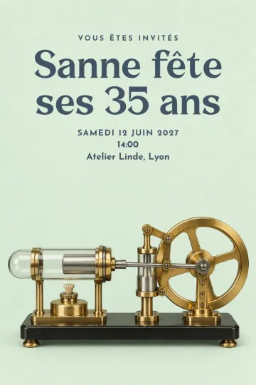 Invitation avec le modèle La chaleur en mouvement