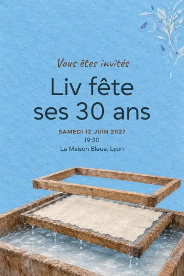 Invitation avec le modèle Papier né de l’eau