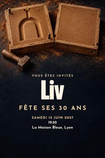 Invitation avec le modèle Une fête dans le moule