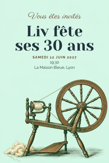 Invitation avec le modèle Filer un fil ensemble