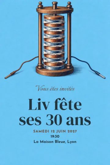 Invitation avec le modèle La première étincelle