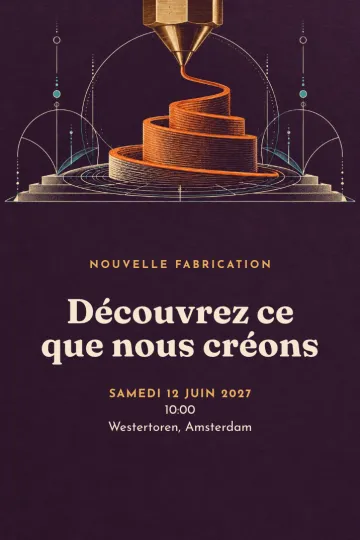 Invitation avec le modèle Nouvelle fabrication
