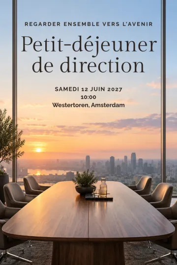 Invitation avec le modèle Salle du conseil au lever du soleil