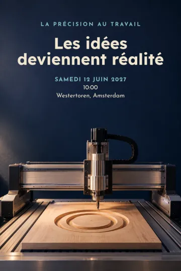 Invitation avec le modèle La précision au travail