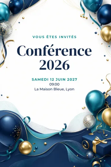 Invitation avec le modèle Conférence