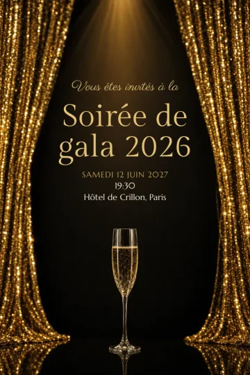 Invitation avec le modèle Soirée de gala