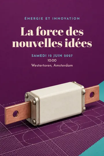 Invitation avec le modèle Énergie et innovation