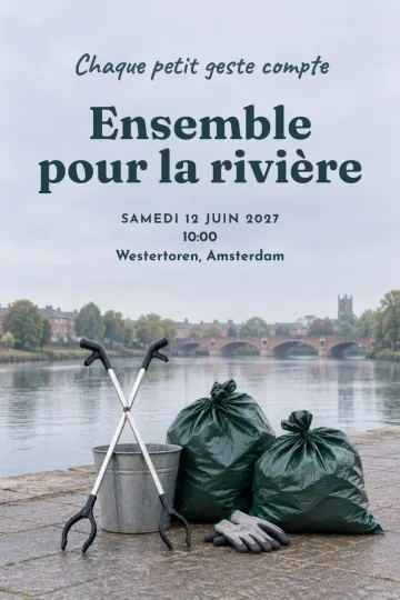 Invitation avec le modèle Une rive plus propre