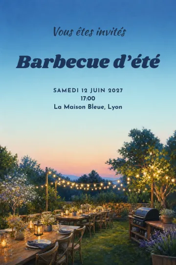 Invitation avec le modèle Barbecue d’entreprise