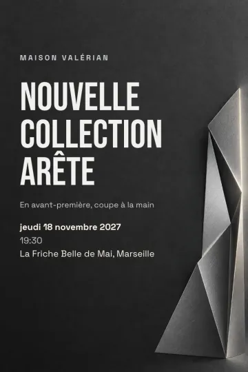 Invitation Soirée d’entreprise, modèle Graphite et acier