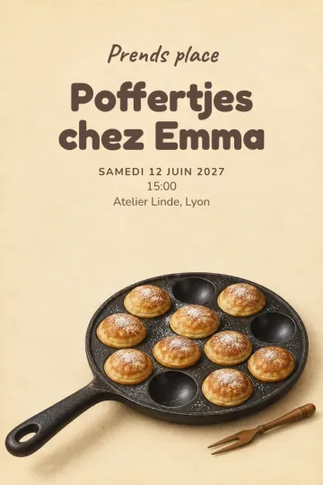 Invitation avec le modèle Soirée mini-crêpes