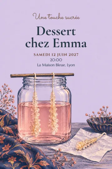 Invitation avec le modèle Douceur au bout d'un fil