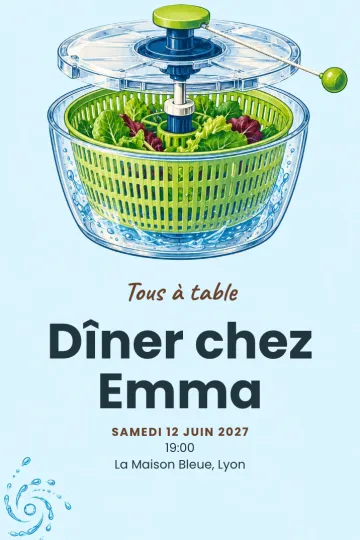 Invitation avec le modèle Atelier fraîcheur
