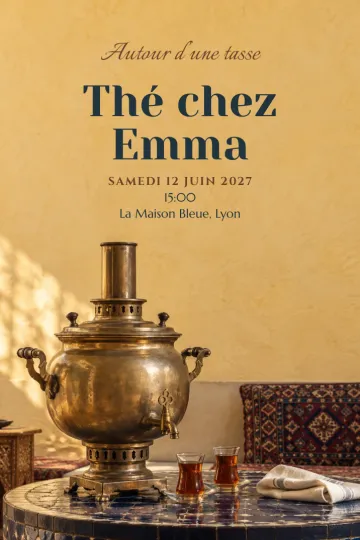 Invitation avec le modèle Autour du samovar