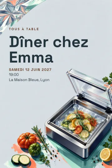 Invitation avec le modèle Atelier sous vide