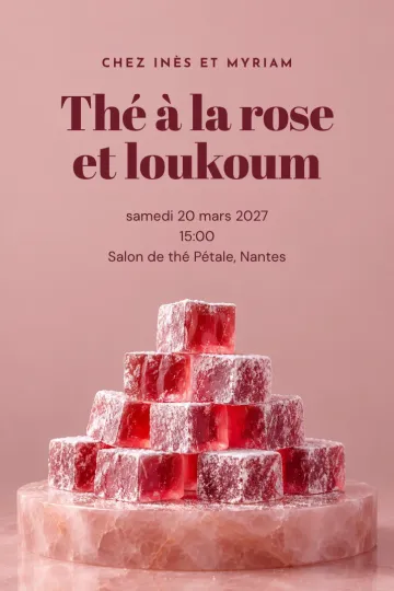 Invitation Fêtes de l’année, modèle Pyramide de loukoum