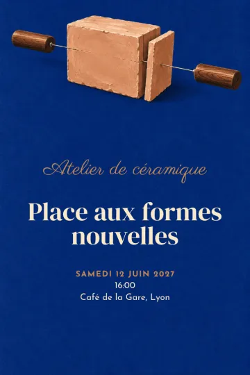 Invitation avec le modèle Départ du céramiste