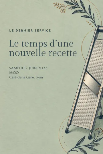 Invitation avec le modèle Départ du chef