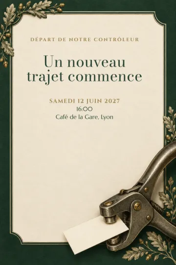 Invitation avec le modèle Départ du contrôleur
