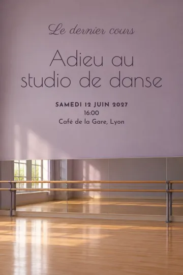 Invitation avec le modèle Le dernier cours