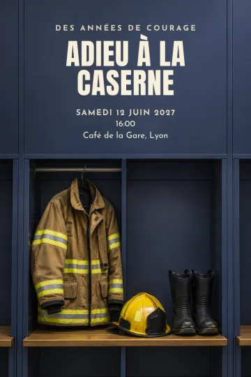 Invitation avec le modèle Des années de courage