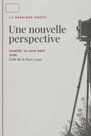 Invitation avec le modèle Départ du photographe