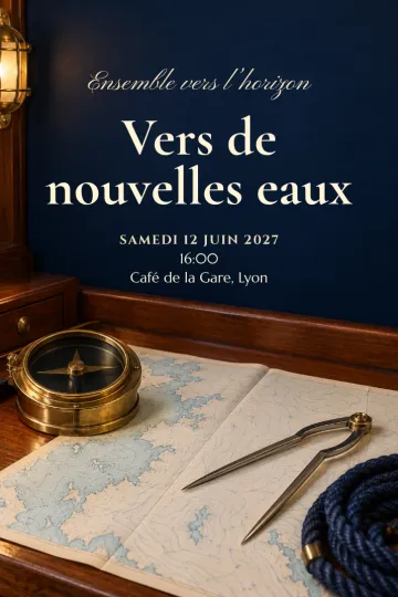 Invitation avec le modèle Un nouveau cap
