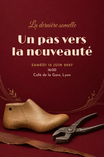 Invitation avec le modèle Départ du cordonnier