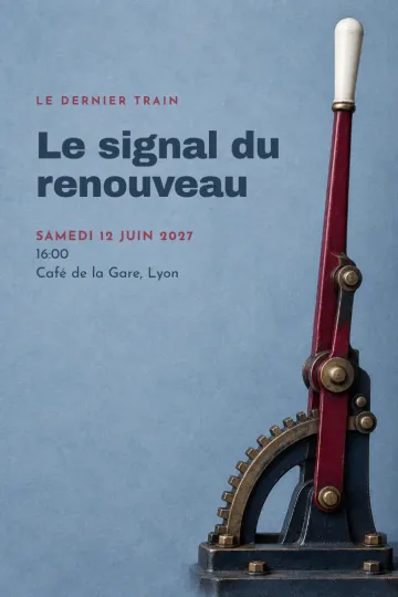 Invitation avec le modèle Départ du chef de gare
