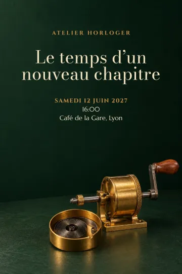 Invitation avec le modèle Atelier horloger